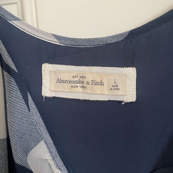 Abercrombie & Fitch Blue Plaid Dress Large - Picture 5 of 5